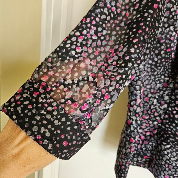 Alex Evenings Petite Black and Pink Blazer Top XLP - Picture 3 of 5
